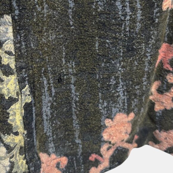 Citron Santa Monica Floral Print Jacket M Lightweight Button Up Medallion Blazer - Picture 5 of 5